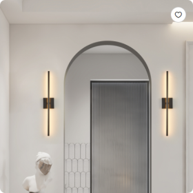 28  2-Pack Modern LED Wall Sconce, Minimalist Indoor Wall Light Fixtures, Black Matte Finish For Living Room, Bedroom, Hallway, Hotel, And Home Decor
