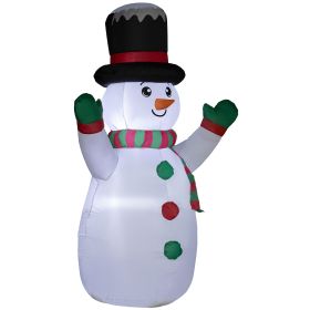 Outsunny 6 FT Snowman Blow Ups, Inflatable Christmas Outdoor Decoration w/ LED Lights for Indoor, Outdoor, Lawn, Garden, Party