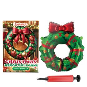 Dowmoo Christmas Balloon Balloon Standing Santa Claus Reindeer Christmas Tree Event Atmosphere Decoration (Option: 1set)