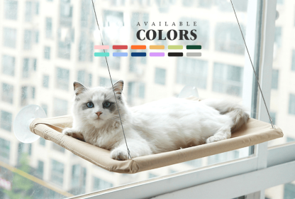 Cat House Hammock Window Bed For Cats Cushion Hanging Window Bed With Blanket Home Pet Nesk Supplies Dog Mat Sleep Accessories (Color: black, size: Only Cat Bed)