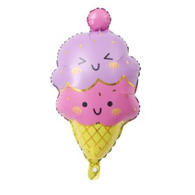 1/6pcs New Ice Cream Candy dessert series shape Foil Balloons Summer Children's Birthday Party Candy Bar Decorations Kids Toys (Ballon Size: as photo, Color: 1pcs balloon B)