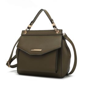 MKF Collection Vida Vegan Leather Women's 3-in-1 Backpack by Mia K (Material: Vegan Leather, Color: Olive)