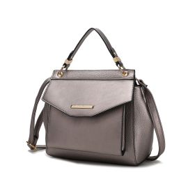 MKF Collection Vida Vegan Leather Women's 3-in-1 Backpack by Mia K (Material: Vegan Leather, Color: Pewter)