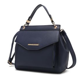 MKF Collection Vida Vegan Leather Women's 3-in-1 Backpack by Mia K (Material: Vegan Leather, Color: Navy)